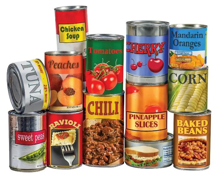 canned food for preppers